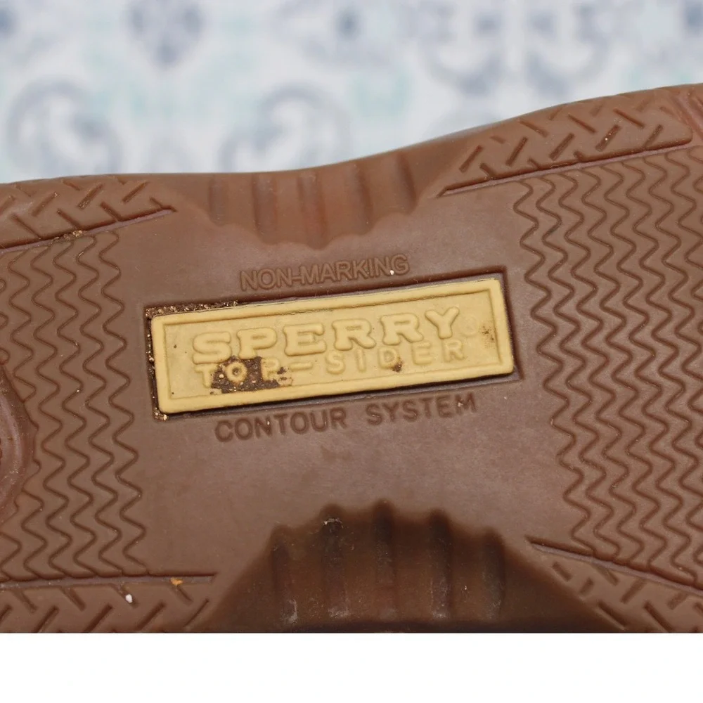 Sperry Top Sider Mens‎ 10M Tan Leather Lace Up Boat Shoes